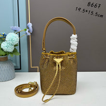 Load image into Gallery viewer, PD221 Satin Mini-bag with Crystals / 7.7x3.9x6.1inch