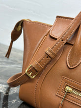 Load image into Gallery viewer, CL148 LUGGAGE IN SUPPLE SHINY LAMBSKIN / 14.2 x 8.7 x 6.3 IN / HIGHEST QUALITY VERSION