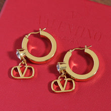 Load image into Gallery viewer, JW755 Valentino Garavani Mini VLogo Signature Metal Earrings