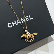 Load image into Gallery viewer, JW1430 CHANEL Equestrian Knight Horse Necklace