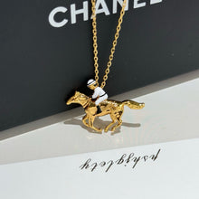 Load image into Gallery viewer, JW1430 CHANEL Equestrian Knight Horse Necklace