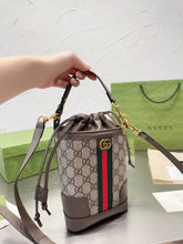 Load image into Gallery viewer, GC551 Ophidia GG Bucket Bag / 6.3"W x 7.1"H x 2"D