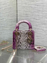 Load image into Gallery viewer, DR574 Mini Lady Dior Bag(Snakeskin) / 6.5 x 6 x 3 inches / HIGHEST QUALITY VERSION