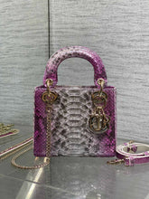 Load image into Gallery viewer, DR574 Mini Lady Dior Bag(Snakeskin) / 6.5 x 6 x 3 inches / HIGHEST QUALITY VERSION