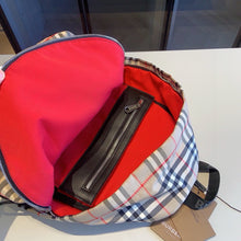 Load image into Gallery viewer, BUR137 Small Check Backpack / 11.4 x 4.3 x 13.4in