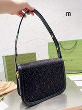 Load image into Gallery viewer, GC559 Horsebit 1955 GG Crystal Shoulder Bag / 9.8"W x 7"H x 3.1"D