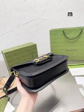 Load image into Gallery viewer, GC559 Horsebit 1955 GG Crystal Shoulder Bag / 9.8"W x 7"H x 3.1"D