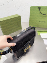 Load image into Gallery viewer, GC559 Horsebit 1955 GG Crystal Shoulder Bag / 9.8"W x 7"H x 3.1"D