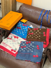 Load image into Gallery viewer, CLTH466 LV x TM Monogram Cerise Square 90 / 35.4 x 35.4 inches