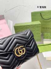 Load image into Gallery viewer, GC558 GG Marmont Chain Wallet / 8"W x 5"H x 1.5"D