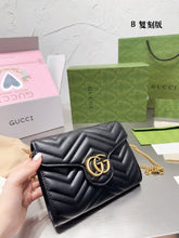 Load image into Gallery viewer, GC558 GG Marmont Chain Wallet / 8"W x 5"H x 1.5"D
