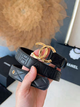 Load image into Gallery viewer, BL268 CHANEL Classic CC Belt in Soft Lambskin / 3.0 cm