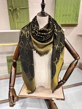 Load image into Gallery viewer, CLTH345 GG Lamé Jacquard Shawl / 55.1"W x 55.1"L