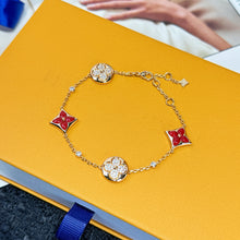 Load image into Gallery viewer, JW1018 LV Color Blossom BB Sun Ear Stud/Bracelet, Pink Gold and Cornelian