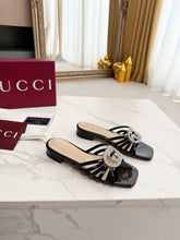 Load image into Gallery viewer, SE1737 Gucci Women's slide with crystal Interlocking G / Size5-12