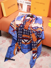 Load image into Gallery viewer, JW1436 LV x Takashi Murakami Monogram Multicolor Velvet-Blend Shawl / 135×135 cm