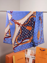 Load image into Gallery viewer, JW1436 LV x Takashi Murakami Monogram Multicolor Velvet-Blend Shawl / 135×135 cm