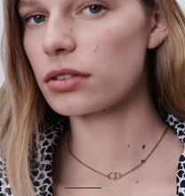 Load image into Gallery viewer, JW1441 Dior 26SS Gold-Tone CD Enamel Ladybug Necklace