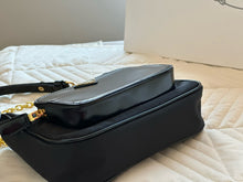 Load image into Gallery viewer, PD273 Re-Nylon and Brushed Leather Mini-bag / 8.6x7.6x2.3inch