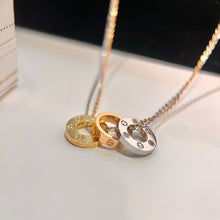 Load image into Gallery viewer, JW1450 Cartier Trinity-Style Triple Ring Necklace