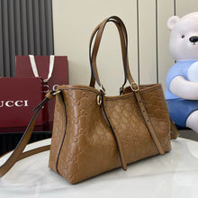 Load image into Gallery viewer, GC736 GG Emblem Medium Tote Bag / 11.8"W x 7.1"H x 4.3"D / HIGHEST QUALITY VERSION