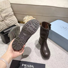 Load image into Gallery viewer, SE1762 Prada 26SS Stacked Western Buckle Biker Ankle Boots / Size 5-11