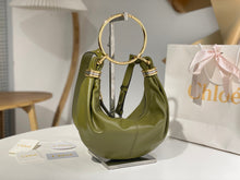 Load image into Gallery viewer, CLE017 Small Bracelet Hobo Bag in Grained Leather / 12.6x5.5x3.9inch / HIGHEST QUALITY VERSION