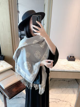 Load image into Gallery viewer, JW1456 Chanel Camellia Cashmere Scarf 2026 New