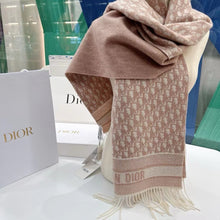Load image into Gallery viewer, JW1457 Dior Oblique Double-Sided Cashmere Scarf / 45×200cm
