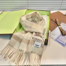 Load image into Gallery viewer, JW1458 Burberry Classic Cashmere Check Scarf / 32×180cm