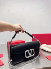 Load image into Gallery viewer, VLTN085 LOCÒ CALFSKIN SHOULDER BAG / W10.6xH5.1xD2.4 in