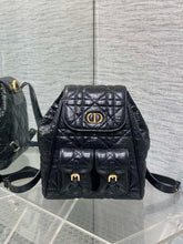 Load image into Gallery viewer, DR523 Small/Medium Dior Caro Backpack / HIGHEST QUALITY VERSION