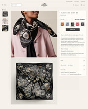 Load image into Gallery viewer, CLTH395 H Planifleurs Scarf 90 / 88.5 x 88.5cm