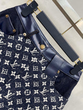 Load image into Gallery viewer, CLTH385 Monogram Denim Mini Shorts