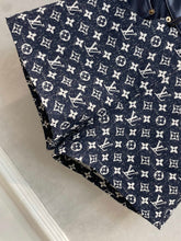 Load image into Gallery viewer, CLTH385 Monogram Denim Mini Shorts