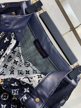 Load image into Gallery viewer, CLTH386 LB Monogram Denim Bootcut Jeans