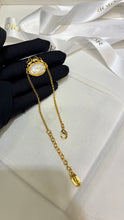 Load image into Gallery viewer, JW1467 Dior 26SS Gold Ribbon Bow Mother-of-Pearl Charm Bracelet