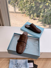 Load image into Gallery viewer, SE1556 Prada Shuffle Fringed Leather Mules / Size5-10