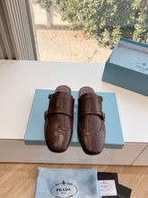 Load image into Gallery viewer, SE1556 Prada Shuffle Fringed Leather Mules / Size5-10