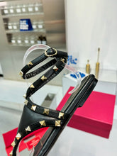 Load image into Gallery viewer, SE1463 V Rockstud Calfskin Flat FLIP-FLOP Sandal / Size5-10