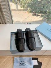 Load image into Gallery viewer, SE1556 Prada Shuffle Fringed Leather Mules / Size5-10