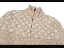 Load image into Gallery viewer, CLTH497 LV 2026 Fall-Winter Ski Half-Zip Monogram Sweater / Apricot / Wool Blend