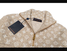 Load image into Gallery viewer, CLTH497 LV 2026 Fall-Winter Ski Half-Zip Monogram Sweater / Apricot / Wool Blend