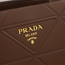 Load image into Gallery viewer, PD224 Large Leather Prada Symbole Bag with Topstitching / 15.3x12.2x3.9inch