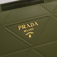 Load image into Gallery viewer, PD225 Large Leather Prada Symbole Bag with Topstitching / 15.3x12.2x3.9inch