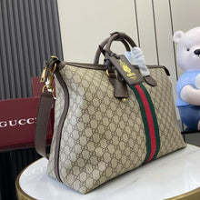 Load image into Gallery viewer, GC742 Gucci Savoy Medium Duffle Bag / 18.8"W x 11"H x 7"D / HIGHEST QUALITY VERSION