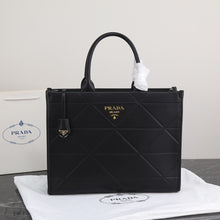 Load image into Gallery viewer, PD226 Large Leather Prada Symbole Bag with Topstitching / 15.3x12.2x3.9inch