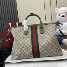 Load image into Gallery viewer, GC743 Gucci Savoy Medium Duffle Bag / 18.8"W x 11"H x 7"D / HIGHEST QUALITY VERSION