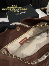 Load image into Gallery viewer, CC1507 Chanel 26C Hobo Bag / Dark Chocolate Suede / 42×34cm