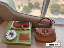 Load image into Gallery viewer, GC569 Gucci Bamboo 1947 Small Top Handle Bag / 8.3"W x 6"H x 2.75"D
